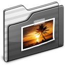 Pictures. Folder black icon